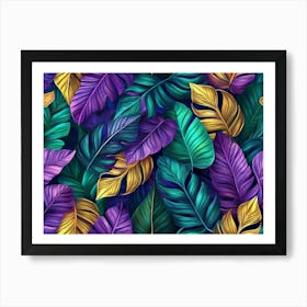 Tropical Leaves Wallpaper 2 Art Print