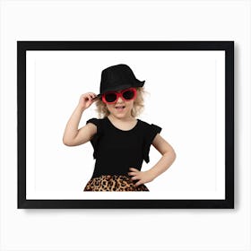 Little Girl In Leopard Dress Art Print