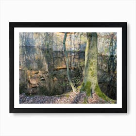 Reflection in the quarry. Rock and water 5 Art Print