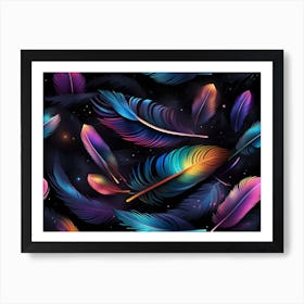 Colorful Feathers 8 Art Print