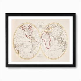 A Map Of The World From The Best Authorities (1795) Art Print