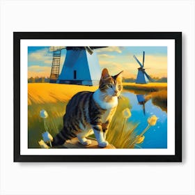 Creative Feline Cat Artwork 13 Art Print