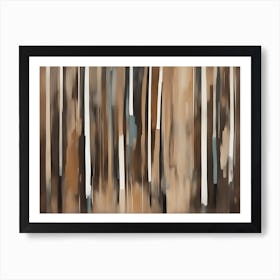 Birch Trees Abstract Forest 2 Art Print