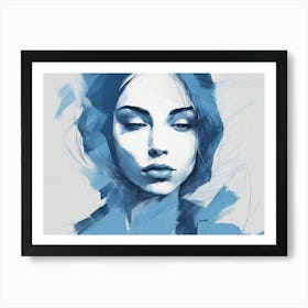 Blue Abstract Painting Art Print