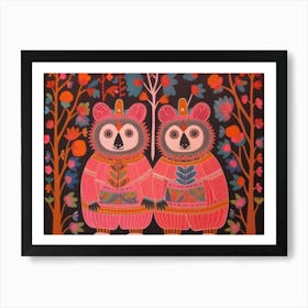 Koala 3 Folk Style Animal Illustration Art Print