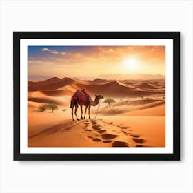 Camel In The Desert 15 Art Print