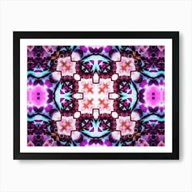 Violet Flower Watercolor And Alcohol Ink In The Author S Digital Processing Art Print