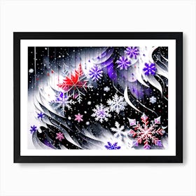 Snowflakes In The Sky Art Print