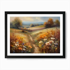 Printable Wall Art, Vintage Landscape, Farmhouse Wall Decorations, Vintage Landscape Oil Painting.5 3 Art Print