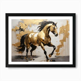 Golden Horse 6 Art Print