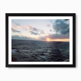 Sunset From A Ship 3 Art Print