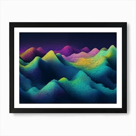 Abstract Mountains Art Print