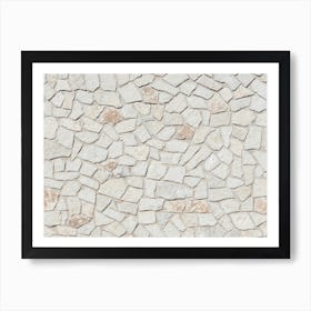 White Stone Wall Art Print