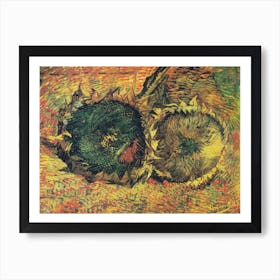 Two Cut Sunflowers (1887), Vincent Van Gogh Art Print