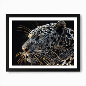 Rhinestone Leopard Art Print