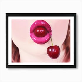 Cherry lips 1 Art Print