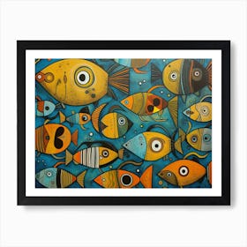 Hunzinator School Of Goby Fish Art Print