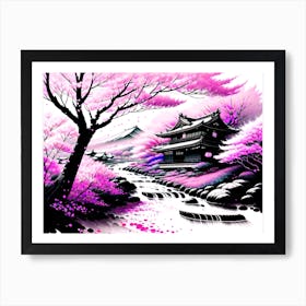 Sakura Blossom Painting 1 Art Print