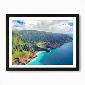 Aerial View Of Kauai Art Print