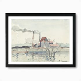 Factory On The Oise At Pontoise (1873), Camille Pissarro Art Print