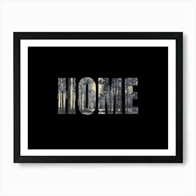 Home Poster Forest Collage Vintage 4 Art Print