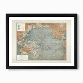 Vintage Brockhaus 7 Südsee Art Print