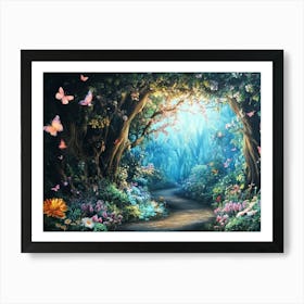 Wallpaper Forest Creatures Enchanted Art Print