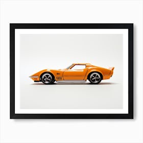 Toy Car 69 Corvette Racer Orange Art Print