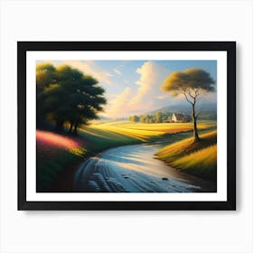 River In The Countryside Art Print