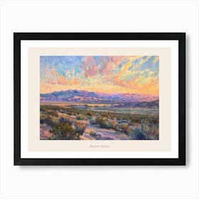 Western Sunset Landscapes Mojave Desert Nevada 4 Poster Art Print