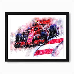 Kimi Räikkönen 2018, Formula 1 Art Print