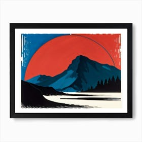 'Sunset In The Mountains' Art Print