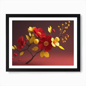 Chinese New Year Flowers Art Print