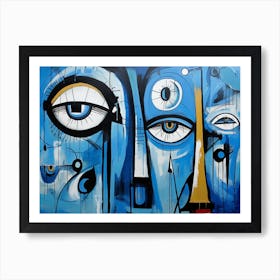 Hunzinator School Of Blue Eye Trevella Picasso Style Art Coveri C52efdc9 8707 43e7 9a52 Aafe3ee7d274 Art Print