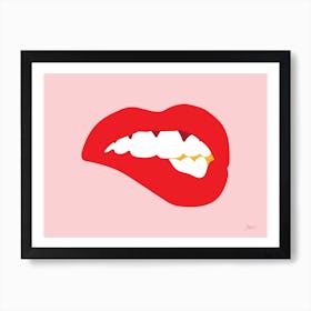 Bite My Lip Art Print