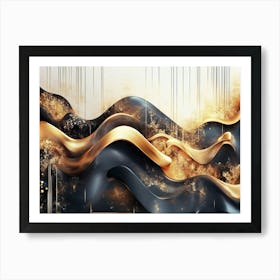 Abstract Wave Painting 1 Art Print