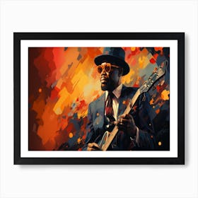 Blues Musician 1 Art Print