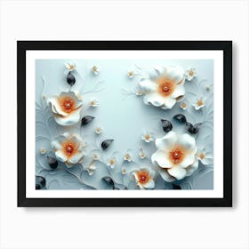 Flowers Wallpaper 7 Art Print