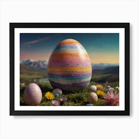 Easter Egg planet Art Print