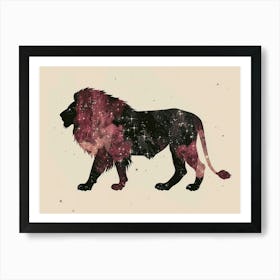 Lion In Space Art Print