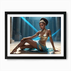 Beautiful And Sexy African American Princess 10 Art Print