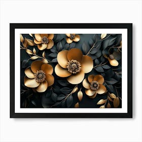 3d Floral 3 Art Print