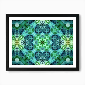 Abstraction Green Pattern Made Of Watercolor And Alcohol Ink 2 Art Print