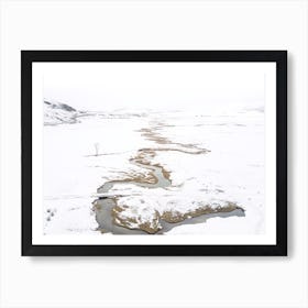 Winding Winter Creek Art Print