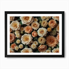 Wallpaper Roses 1 Art Print