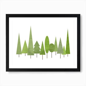 Scandinavian Trees Landscape Art Print