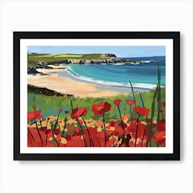 Poppies On The Beach Art Print