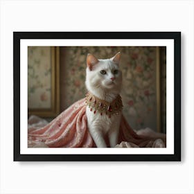 Cat In A Dress 14 Art Print