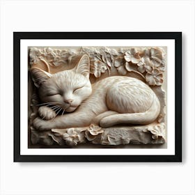 Cat Sleeping 1 Art Print