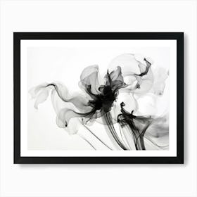 Ephemeral Beauty Abstract Black And White 2 Art Print